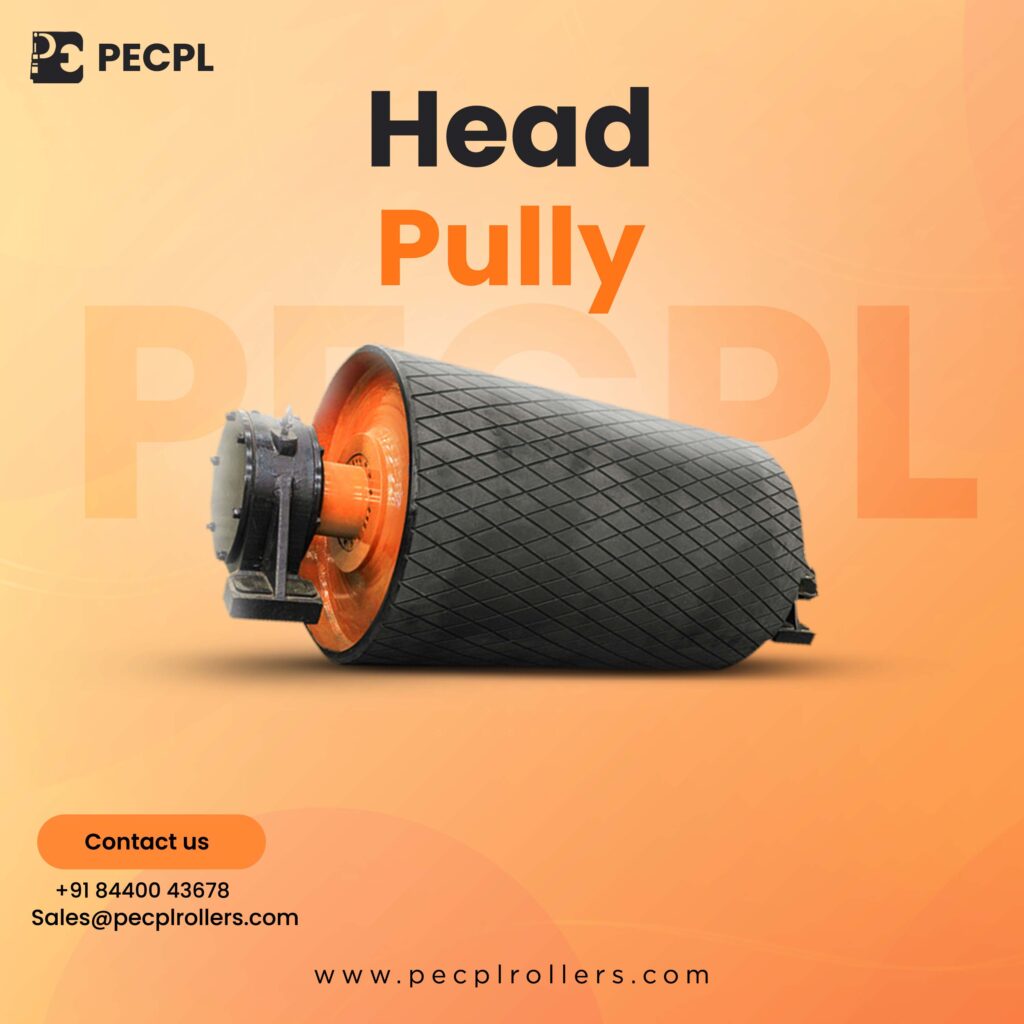 Head-pulley conveyor pulley